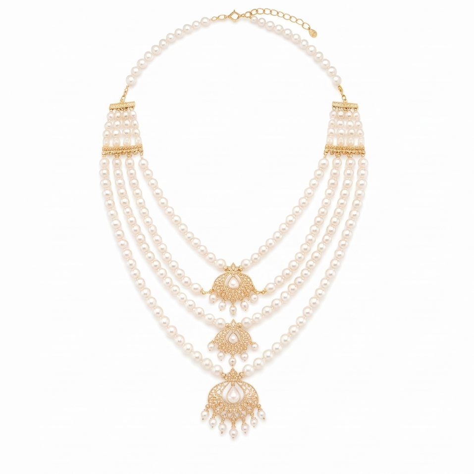 Pearl Layered Necklace Set