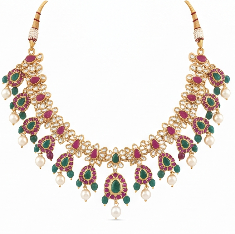 Kemp Stone Semi-Bridal Necklace Set