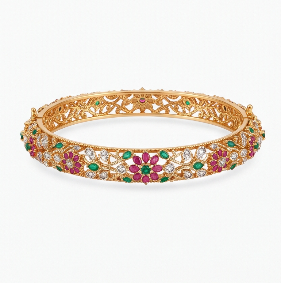 Victorian Floral Bangle