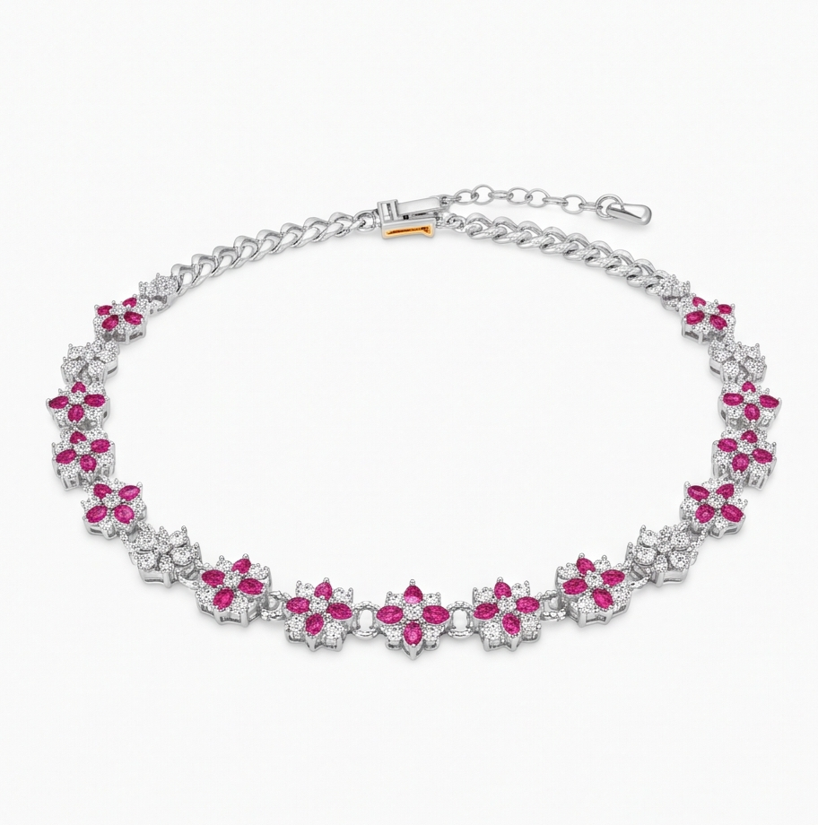 Ruby Zircon Anklet