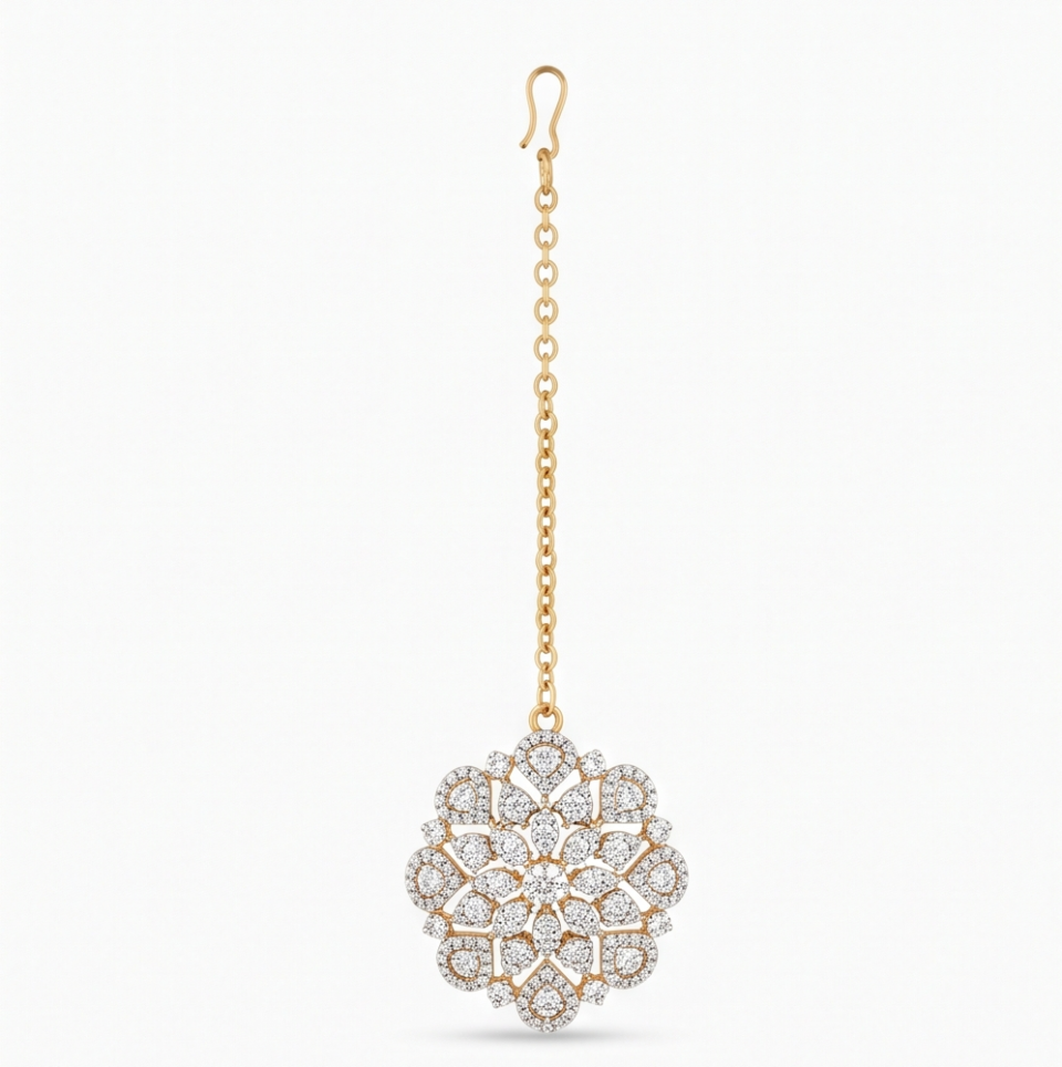 American Diamond Maang Tikka