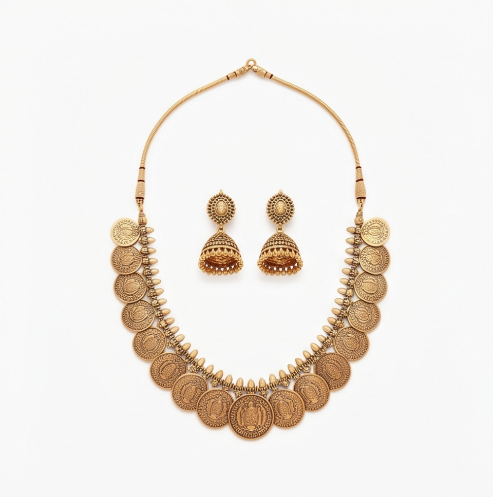Antique Coin Necklace Set
