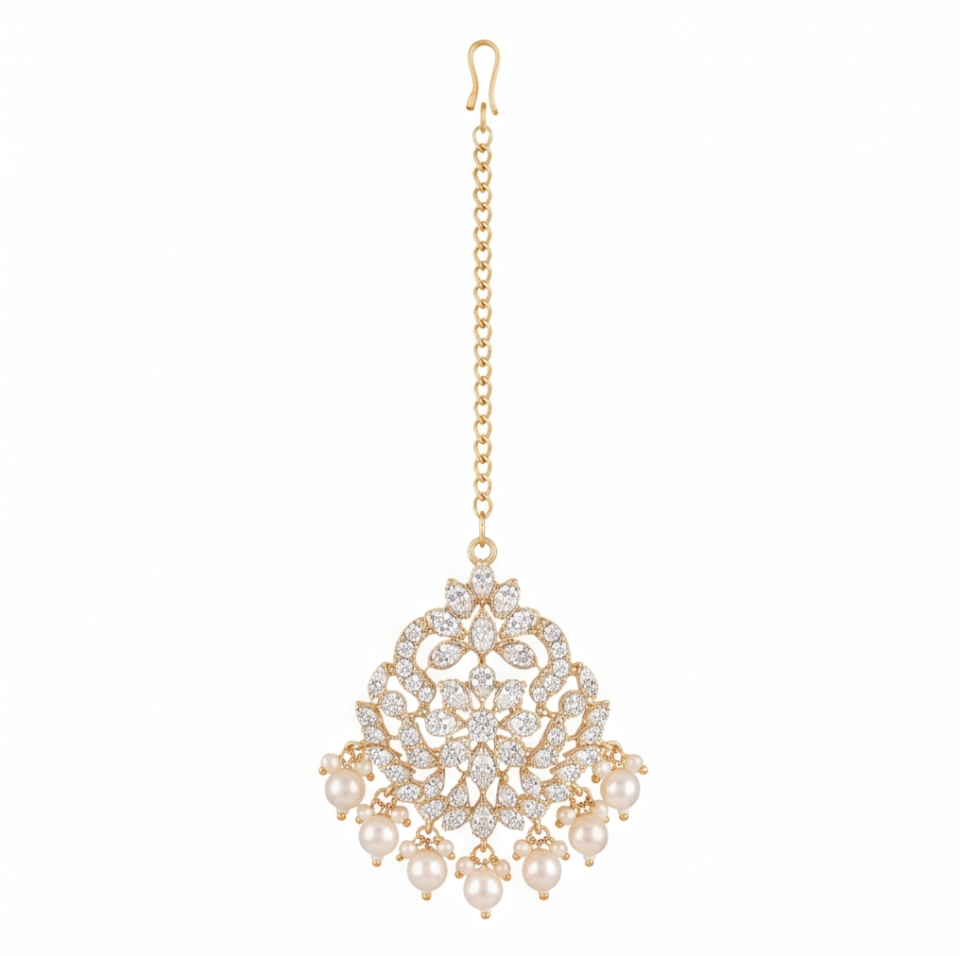 Pearl Drop Maang Tikka