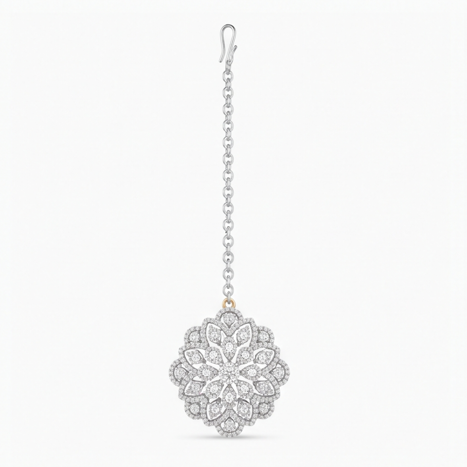 Zircon Studded Maang Tikka